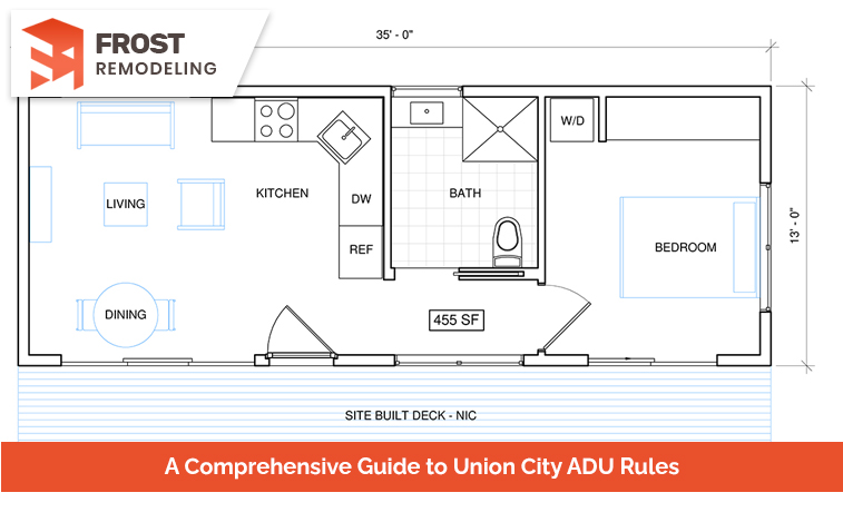 ADU layout plan following ADU Rules