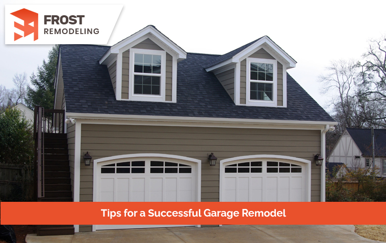 2-car garage remodel with new doors - Exterior view